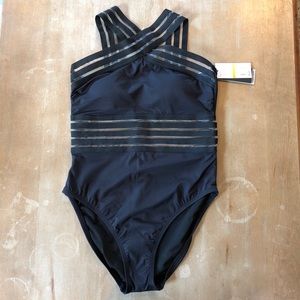 Black one piece swimsuit